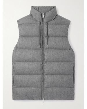 Slowear Incotex Montedoro Slim-fit Quilted Wool And Cashmere-blend Down Gilet - Grey