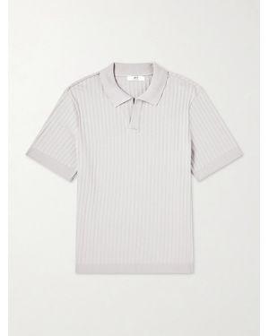 MR P. Knitted Cotton Polo Shirt - White