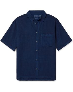 Blue Blue Japan Indigo-dyed Tmlyocell-blend Gauze Shirt - Blue