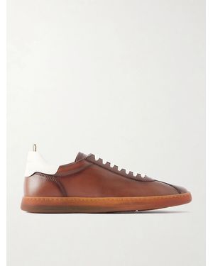 Officine Creative Ginnasio 003 Leather Trainers - Brown