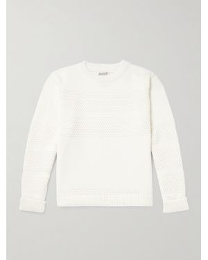 S.N.S. Herning Fisherman Ii Textured Virgin Wool Jumper - White