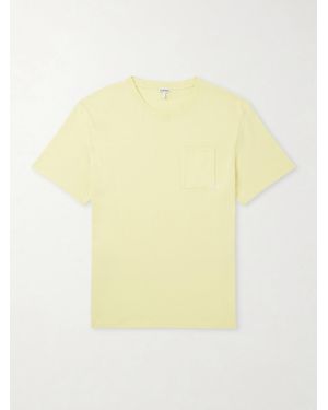 Loewe Anagram-Embroidered Cotton-Jersey T-Shirt - Yellow