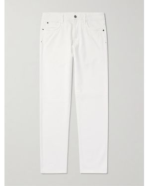Loro Piana Quarona Slim-Fit Stretch-Cotton Twill Trousers - White