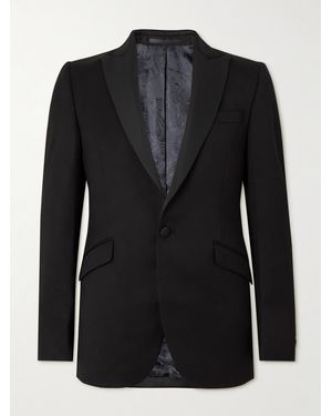 Favourbrook Hampton Wool Tuxedo Jacket - Black
