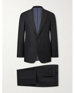 Sid Mashburn Kincaid No. 3 Wool And Mohair-blend Tuxedo Jacket - Blue
