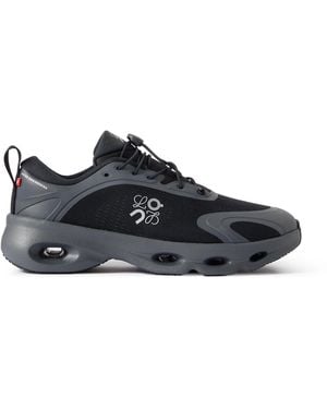 Loewe On Cloudsolo Rubber-Trimmed Mesh Sneakers - Black