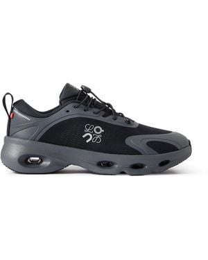 Loewe On Cloudsolo Rubber-Trimmed Mesh Sneakers - Black
