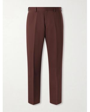 Paul Smith Straight-Leg Cotton And Linen-Blend Twill Trousers - Brown