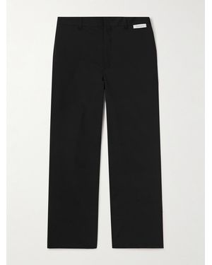 WTAPS Straight-Leg Twill Trousers - Black