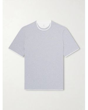 Brunello Cucinelli Layered Cotton-Jersey T-Shirt - Grey