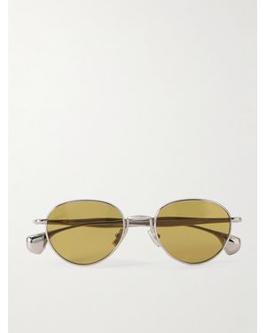 Bottega Veneta Round-Frame-Tone Metal Sunglasses - Metallic