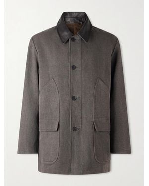 Kaptain Sunshine Cotton And Hemp-Blend Coat - Grey