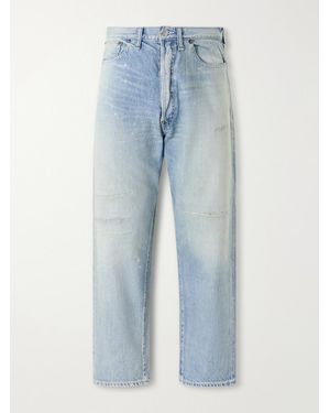 A.PRESSE No. 37 Wide-Leg Distressed Jeans - Blau