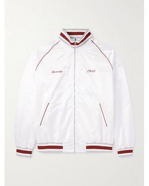 Givenchy Trainingsjacke aus glänzendem Twill mit Logostickerei - Weiß