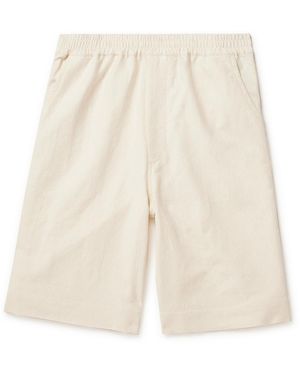 Merely Made Straight-Leg Cotton-Jacquard Shorts - Natural