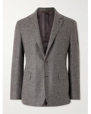 Canali Wool-Blend Blazer - Grey