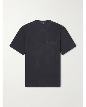 James Perse Slub Cotton-Jersey T-Shirt - Blue