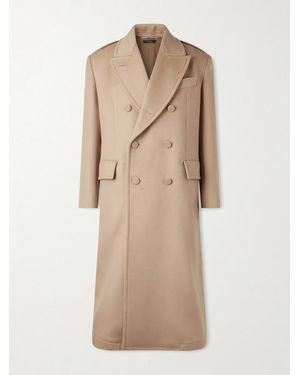 Tom Ford Double-Breasted Wool And Cashmere-Blend Coat - Natural