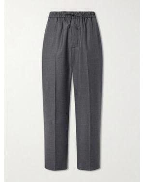Officine Generale Nilson Straight-Leg Wool, Cashmere And Silk-Blend Suit Trousers - Grey