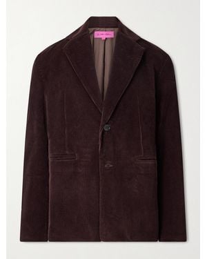 The Elder Statesman Cotton-Corduroy Blazer - Purple