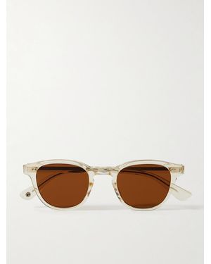 Garrett Leight Evan Round-Frame Acetate Sunglasses - Brown