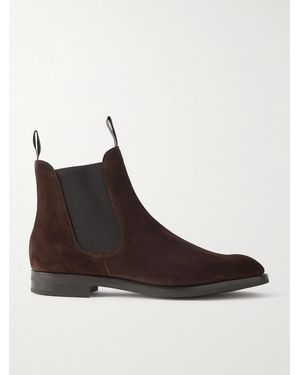 Edward Green Newmarket Suede Chelsea Boots - Brown