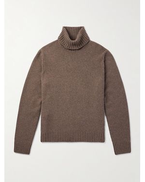 Loro Piana Parksville Baby Cashmere Rollneck Jumper - Brown