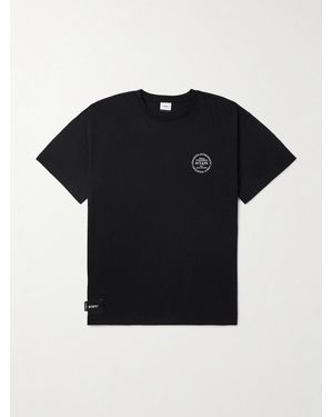 WTAPS Logo-Print Cotton-Jersey T-Shirt - Black