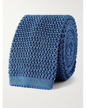 Sid Mashburn 6Cm Knitted Silk Tie - Blue