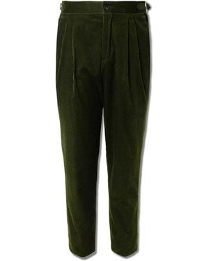 MR P. Slim-Fit Straight-Leg Cotton And Cashmere-Blend Corduroy Tuxedo Pants - Green