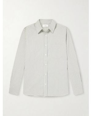 MR P. Striped Organic Cotton-poplin Shirt - White