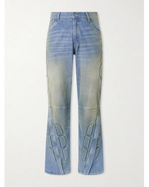 Satoshi Nakamoto Enduro Straight-leg Padded Jeans - Blue