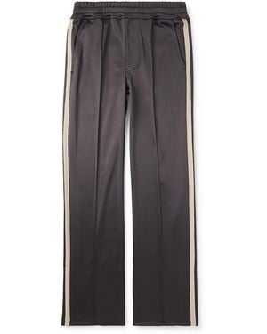 Tom Ford Straight-Leg Webbing-Trimmed Jersey Track Pants - Gray
