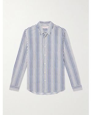 Orlebar Brown Giles Slim-fit Striped Lyocell Shirt - Blue