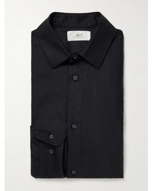 MR P. Wool, Silk And Cashmere-Blend Shirt - Black