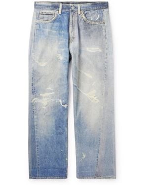 Our Legacy Third Cut Straight-Leg Printed Jeans - Blue