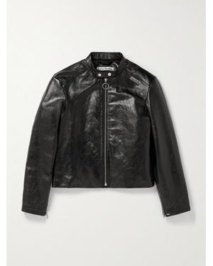 Acne Studios Leather Biker Jacket - Black