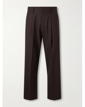NN07 Kay 10037 Straight-Leg Pleated Woven Trousers - Black
