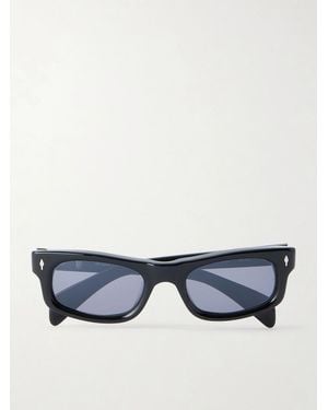 Jacques Marie Mage Initials Square-Frame Acetate Sunglasses - Blue