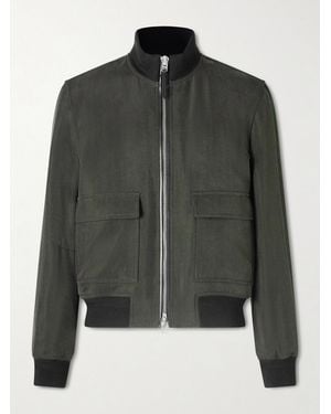 Tom Ford Gabardine Bomber Jacket - Black