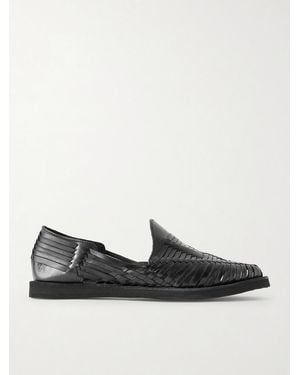 Yuketen Chamula Alejandro Woven Leather Huarache Sandals - Black