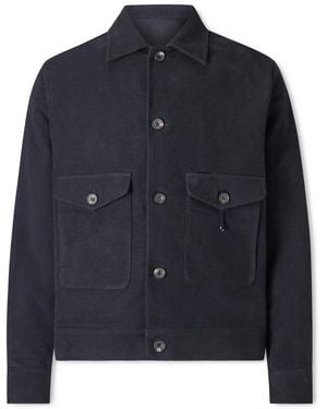 J. Mueser Marfa Cotton-moleskin Jacket - Blue
