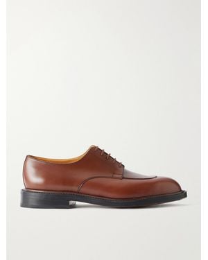 J.M. Weston Half Hunt Leather Derby Shoes - Brown