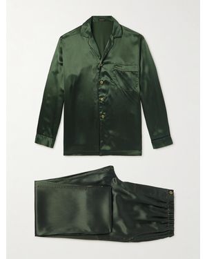 Rubinacci Pyjama aus Seidensatin - Grün