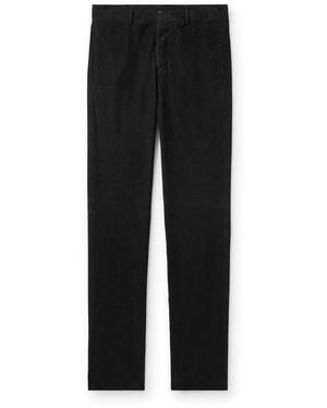 Massimo Alba Straight-Leg Cotton-Corduroy Pants - Black