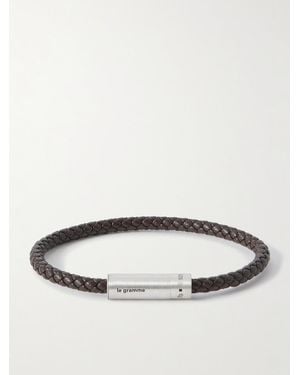 Le Gramme 7G Sterling And Leather Cable Bracelet - Natural