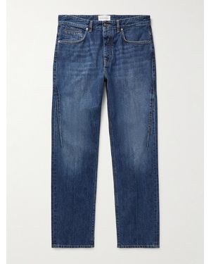 Givenchy Logo-Embroidered Straight-Leg Jeans - Blue