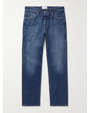 Givenchy Logo-Embroidered Straight-Leg Jeans - Blue