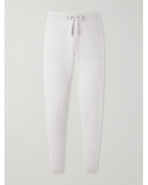 Eleventy Tapered Cashmere Joggers - White