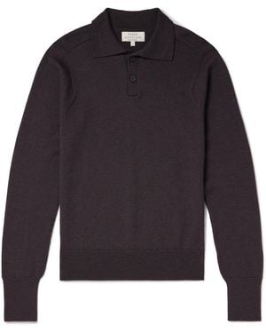Studio Nicholson Merino Wool Polo Shirt - Blue